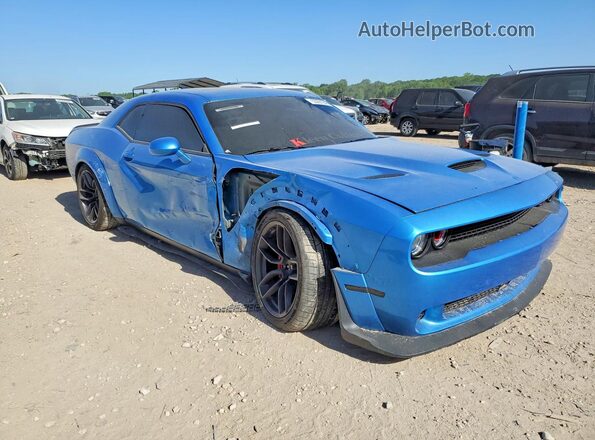 2C3CDZFJ1KH563650 2019 DODGE CHALLENGER Blue Przód prawy
