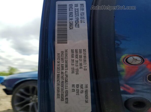2C3CDZFJ1PH554227 2023 DODGE CHALLENGER Синий Вид наклейки с VIN-кодом