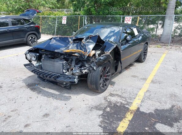 2C3CDZFJ2JH178855 2018 DODGE CHALLENGER Черный Передняя левая четверть