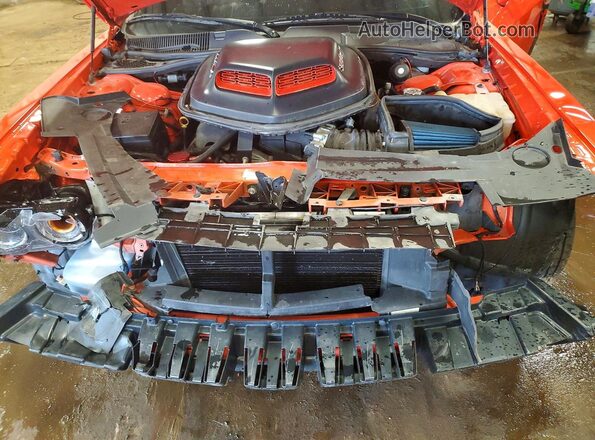 2C3CDZFJ2KH642759 2019 DODGE CHALLENGER Orange Widok wnętrza z tyłu