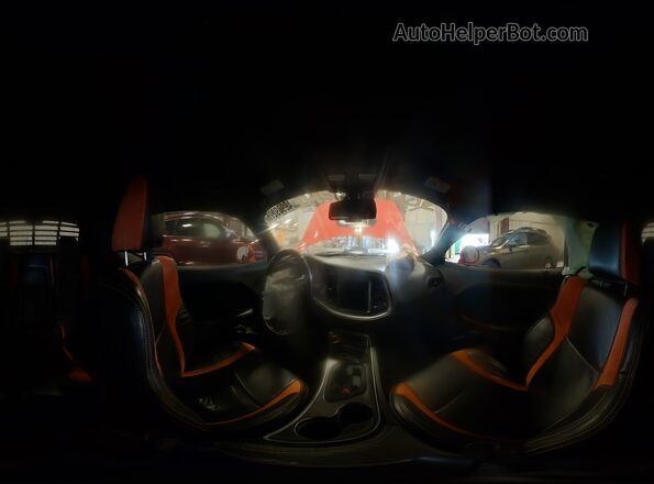 2C3CDZFJ2KH642759 2019 DODGE CHALLENGER Orange Widok naklejki z numerem VIN