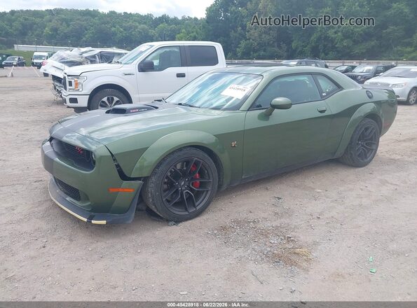 2C3CDZFJ3MH606582 2021 DODGE CHALLENGER Green წინა მარცხენა ხედი სამი მეოთხედიდან