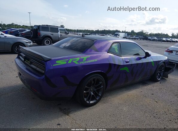 2C3CDZFJ4JH287866 2018 DODGE CHALLENGER Фиолетовый Задняя правая четверть