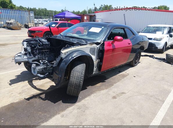 2C3CDZFJ6GH289479 2016 DODGE CHALLENGER Black Առջևի ձախ երեք քառորդ տեսարան