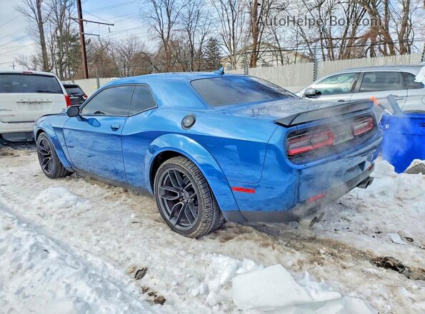 2C3CDZFJ7MH603040 2021 DODGE CHALLENGER Blue Trasero izquierdo