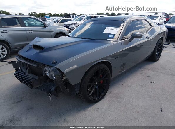 2C3CDZFJXJH124123 2018 DODGE CHALLENGER Gray Передня ліва чверть