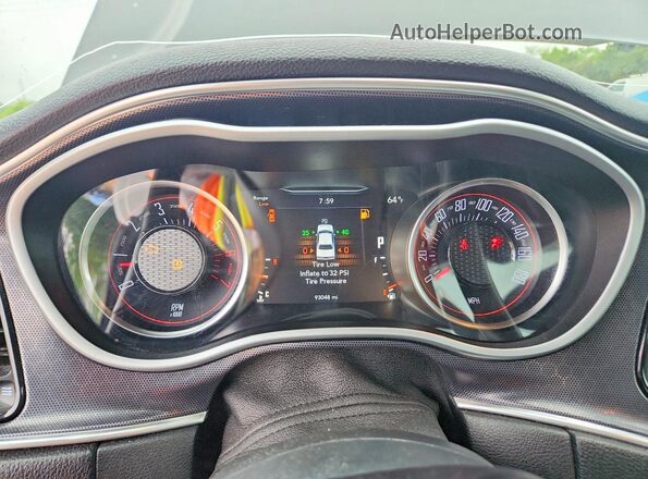 2C3CDZFJXJH224013 2018 DODGE CHALLENGER White Instrument cluster view