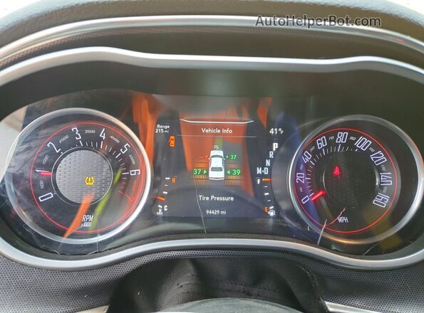 2C3CDZGG5HH601585 2017 DODGE CHALLENGER Yellow Вид щитка приладів