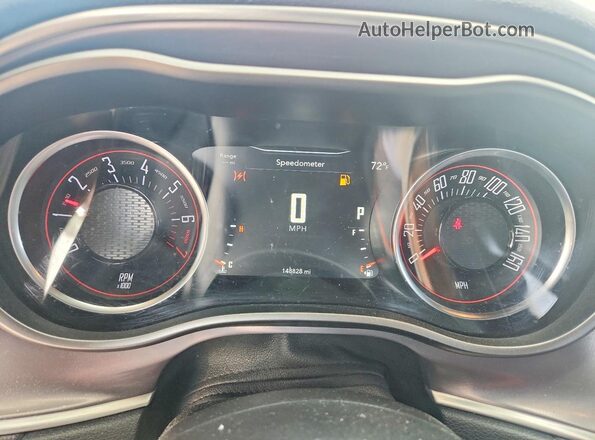 2C3CDZGG6KH612490 2019 DODGE CHALLENGER Maroon Instrument cluster view