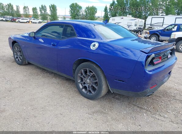 2C3CDZGG8JH256672 2018 DODGE CHALLENGER Blue Rear left