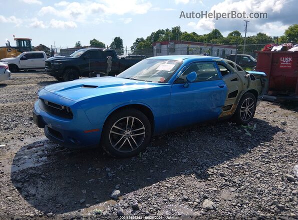 2C3CDZGGXKH699987 2019 DODGE CHALLENGER Синий Передняя левая четверть