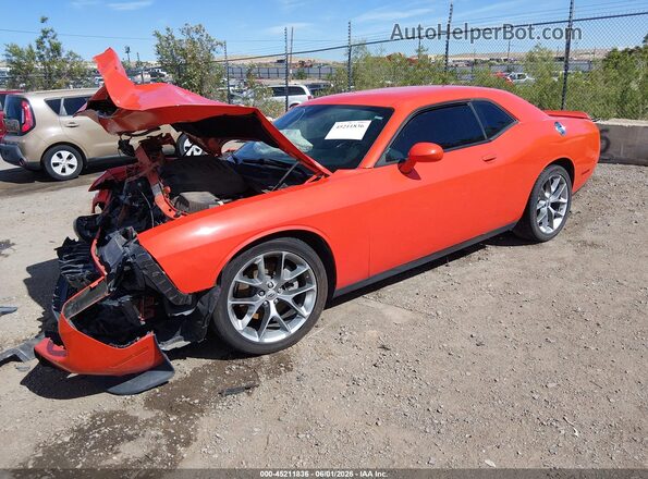 2C3CDZJG0NH168763 2022 DODGE CHALLENGER Orange წინა მარცხენა ხედი სამი მეოთხედიდან