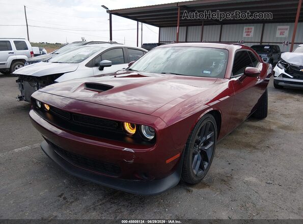 2C3CDZJG5PH621312 2023 DODGE CHALLENGER Maroon წინა მარცხენა ხედი სამი მეოთხედიდან