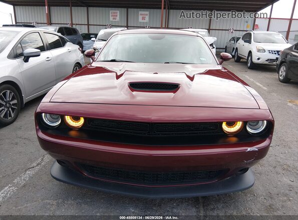 2C3CDZJG5PH621312 2023 DODGE CHALLENGER Maroon წინა პანელის ხედი