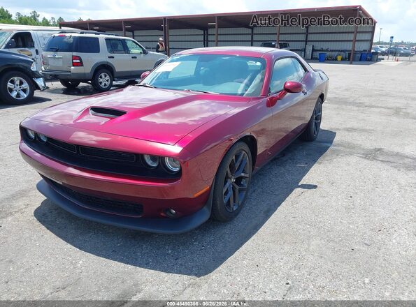 2C3CDZJG6LH218594 2020 DODGE CHALLENGER Burgundy Vista tres cuartos delantera izquierda