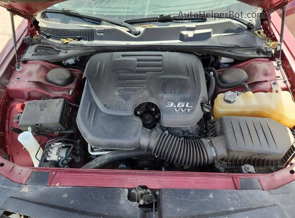 2C3CDZJG7MH681281 2021 DODGE CHALLENGER Burgundy Вид задньої частини салону