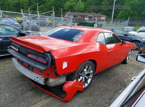 2C3CDZJG7NH159655 2022 DODGE CHALLENGER Красный Задняя правая четверть