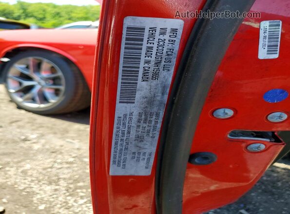 2C3CDZJG7NH159655 2022 DODGE CHALLENGER Красный Вид подкапотного пространства