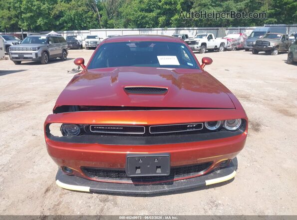 2C3CDZJG9MH660349 2021 DODGE CHALLENGER Orange Vista interior trasera