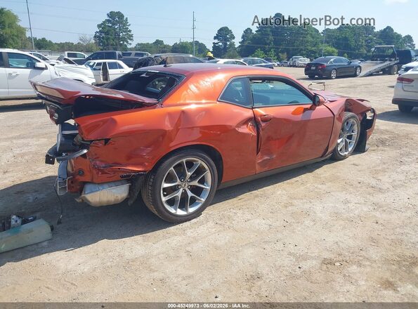 2C3CDZJG9MH660349 2021 DODGE CHALLENGER Orange Trasero derecho