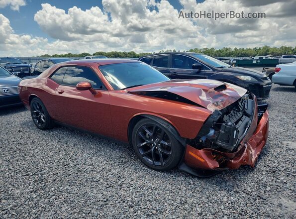 2C3CDZJGXMH555836 2021 DODGE CHALLENGER Orange Front right