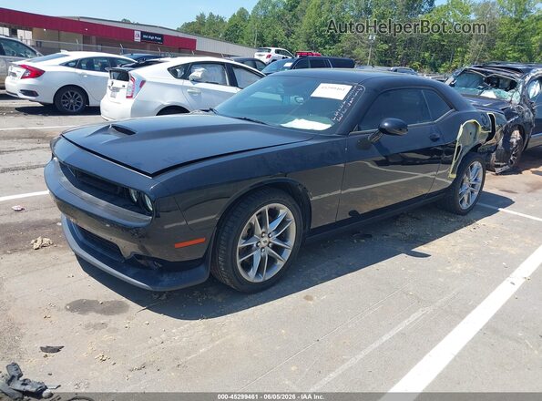 2C3CDZKG4NH243009 2022 DODGE CHALLENGER Black წინა მარცხენა ხედი სამი მეოთხედიდან