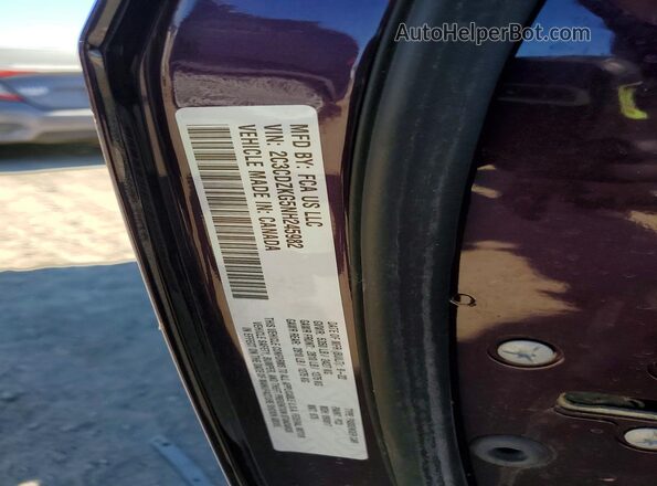 2C3CDZKG5NH245982 2022 DODGE CHALLENGER Purple Widok naklejki z numerem VIN