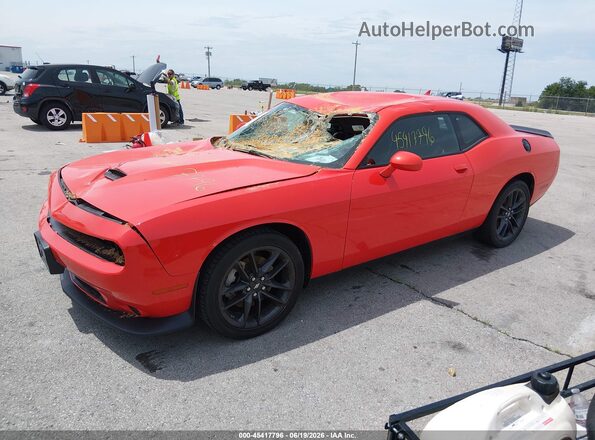 2C3CDZKGXMH560940 2021 DODGE CHALLENGER Orange Vista tres cuartos delantera izquierda