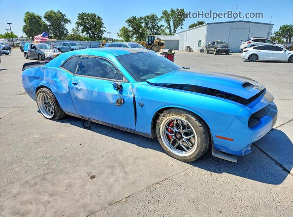 2C3CDZL97KH638295 2019 DODGE CHALLENGER Blue წინა მარჯვენა