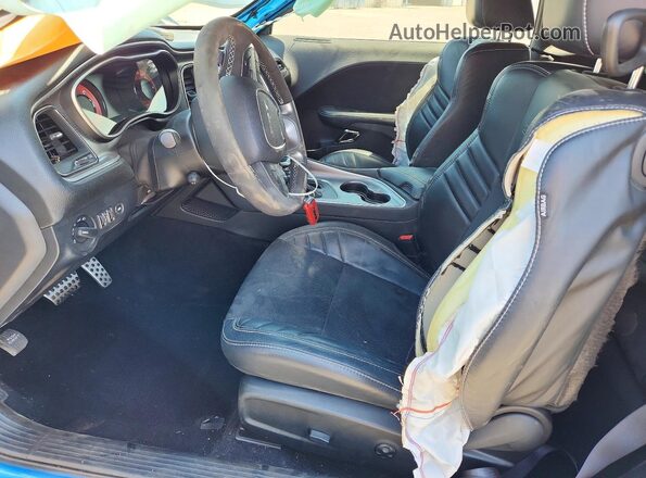 2C3CDZL97KH638295 2019 DODGE CHALLENGER Blue წინა სალონის ხედი