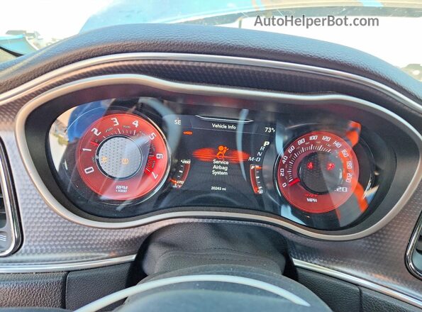 2C3CDZL97KH638295 2019 DODGE CHALLENGER Blue ხელსაწყოთა პანელის ხედი