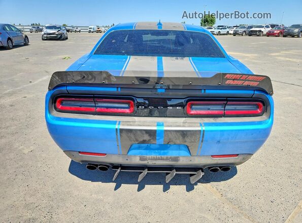 2C3CDZL97KH638295 2019 DODGE CHALLENGER Blue უკანა ხედი