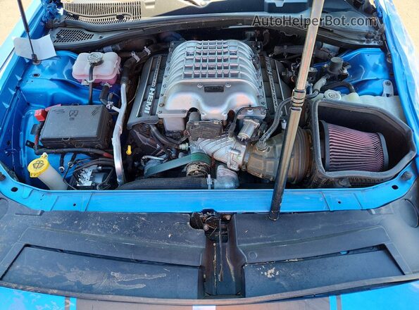 2C3CDZL97KH638295 2019 DODGE CHALLENGER Blue უკანა სალონის ხედი