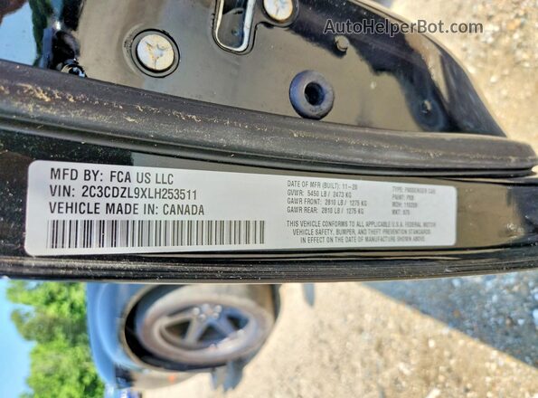 2C3CDZL9XLH253511 2020 DODGE CHALLENGER Black 