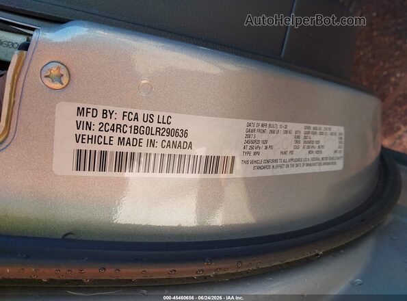 2C4RC1BG0LR290636 2020 CHRYSLER PACIFICA Silver ძრავის განყოფილების ხედი