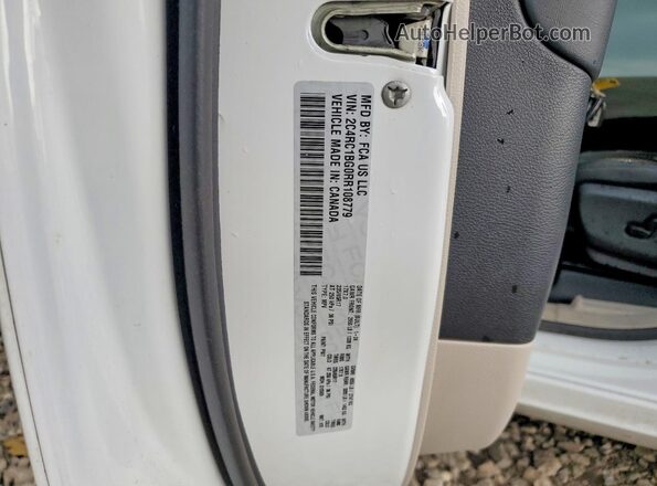2C4RC1BG0RR108779 2024 CHRYSLER PACIFICA White Widok naklejki z numerem VIN