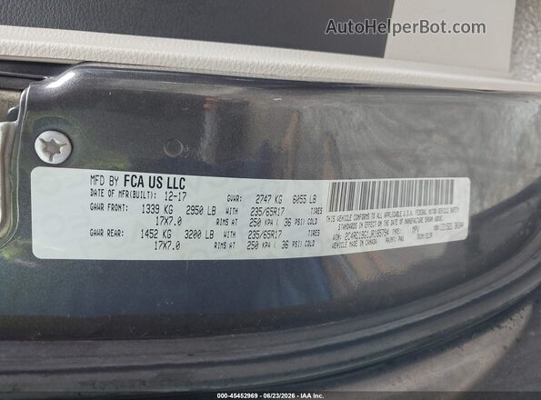 2C4RC1BG1JR185794 2018 CHRYSLER PACIFICA Gray Widok komory silnika