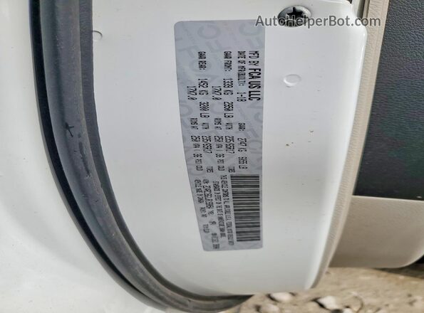 2C4RC1BG1JR193054 2018 CHRYSLER PACIFICA White Vista de la etiqueta del VIN