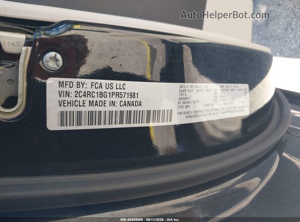 2C4RC1BG1PR571981 2023 CHRYSLER PACIFICA Black Engine compartment view