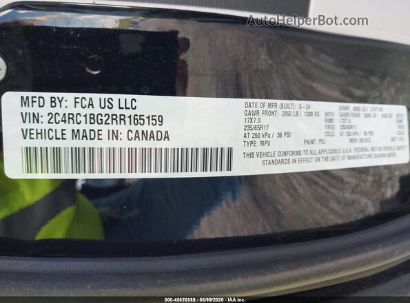 2C4RC1BG2RR165159 2024 CHRYSLER PACIFICA Black 