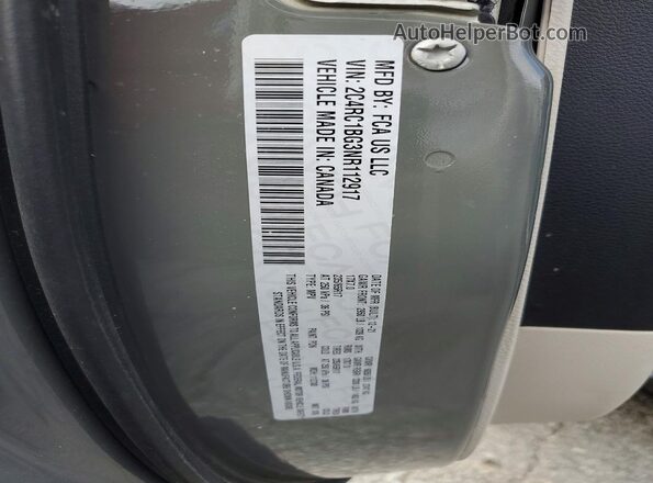 2C4RC1BG3NR112917 2022 CHRYSLER PACIFICA Gray VIN კოდის სტიკერის ხედი