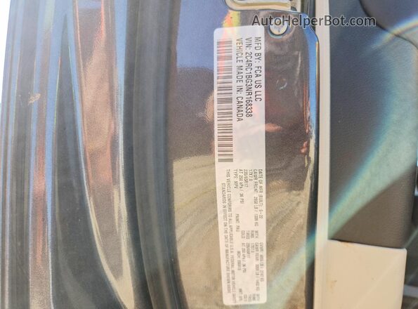 2C4RC1BG3NR168338 2022 CHRYSLER PACIFICA Charcoal VIN կոդի պիտակի տեսք