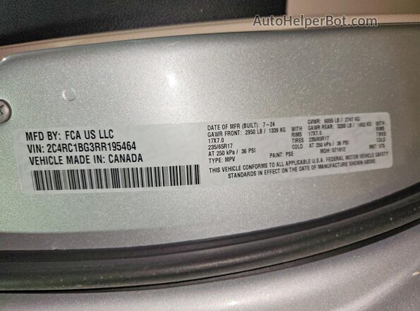 2C4RC1BG3RR195464 2024 CHRYSLER PACIFICA Silver 