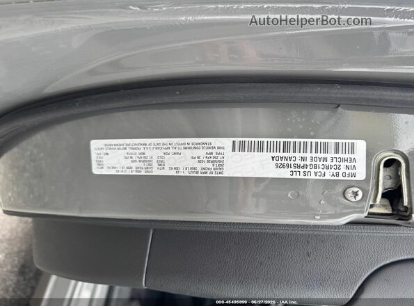 2C4RC1BG4PR516926 2023 CHRYSLER PACIFICA Gray Դիմացի տեսք