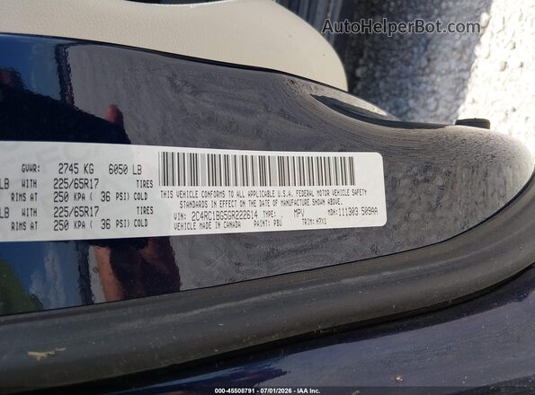 2C4RC1BG5GR222614 2016 CHRYSLER TOWN & COUNTRY Blue Engine compartment view