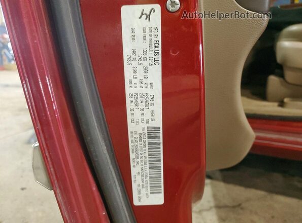 2C4RC1BG5GR245908 2016 CHRYSLER TOWN Red Widok naklejki z numerem VIN