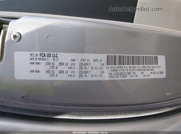 2C4RC1BG5JR115697 2018 CHRYSLER PACIFICA Silver Вид підкапотного простору