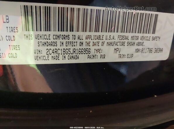 2C4RC1BG5JR166956 2018 CHRYSLER PACIFICA Black Engine compartment view