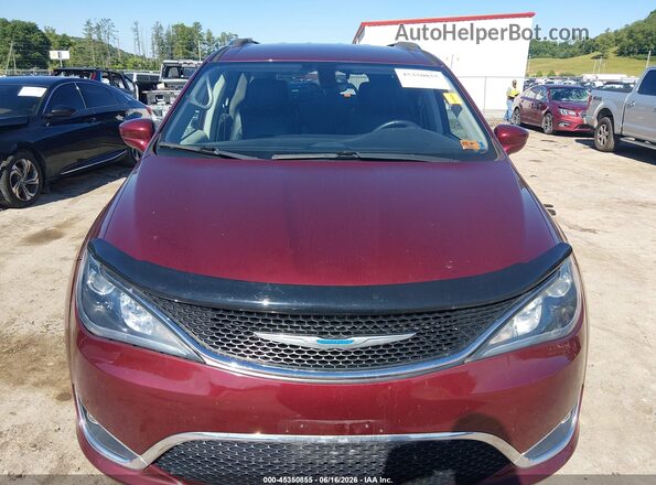 2C4RC1BG5JR310473 2018 CHRYSLER PACIFICA Maroon Вид щитка приладів