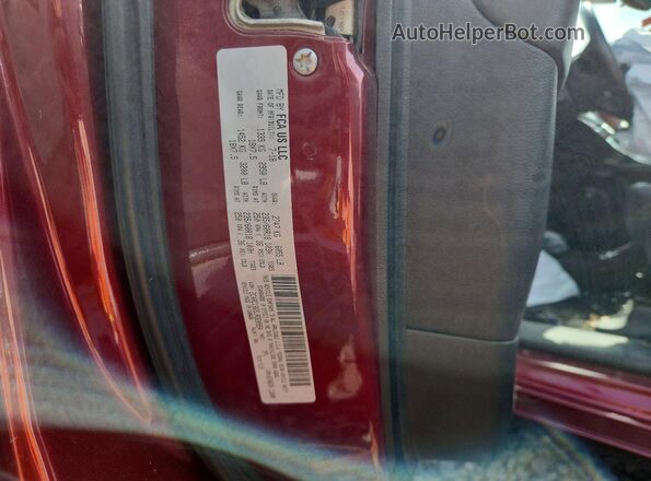 2C4RC1BG5JR320954 2018 CHRYSLER PACIFICA Burgundy Вид наклейки з VIN-кодом